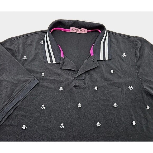 G/FORE | Shirts | Gfore Mens L Large Black Polo Golf Stretch Shirt ...